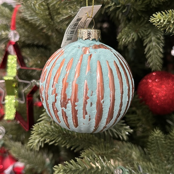 Lenox Turquoise Glass Ornament Ball Set - Picture 2 of 5